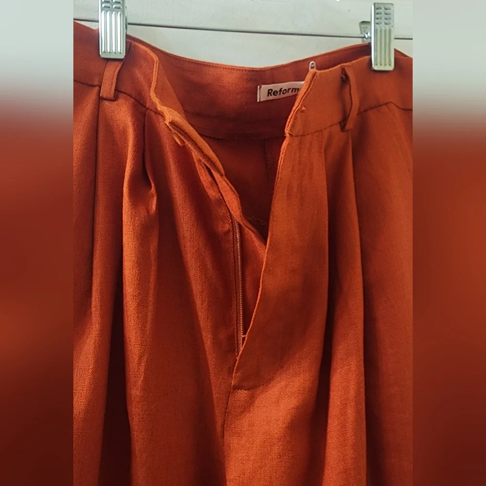 Reformation Women's Pants, Size‎ 0, 100 % Linen.